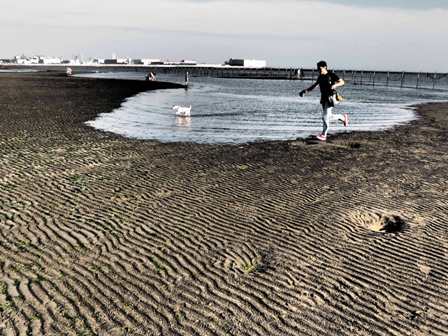 杉浦 孝子さん「犬とのたわむれ」