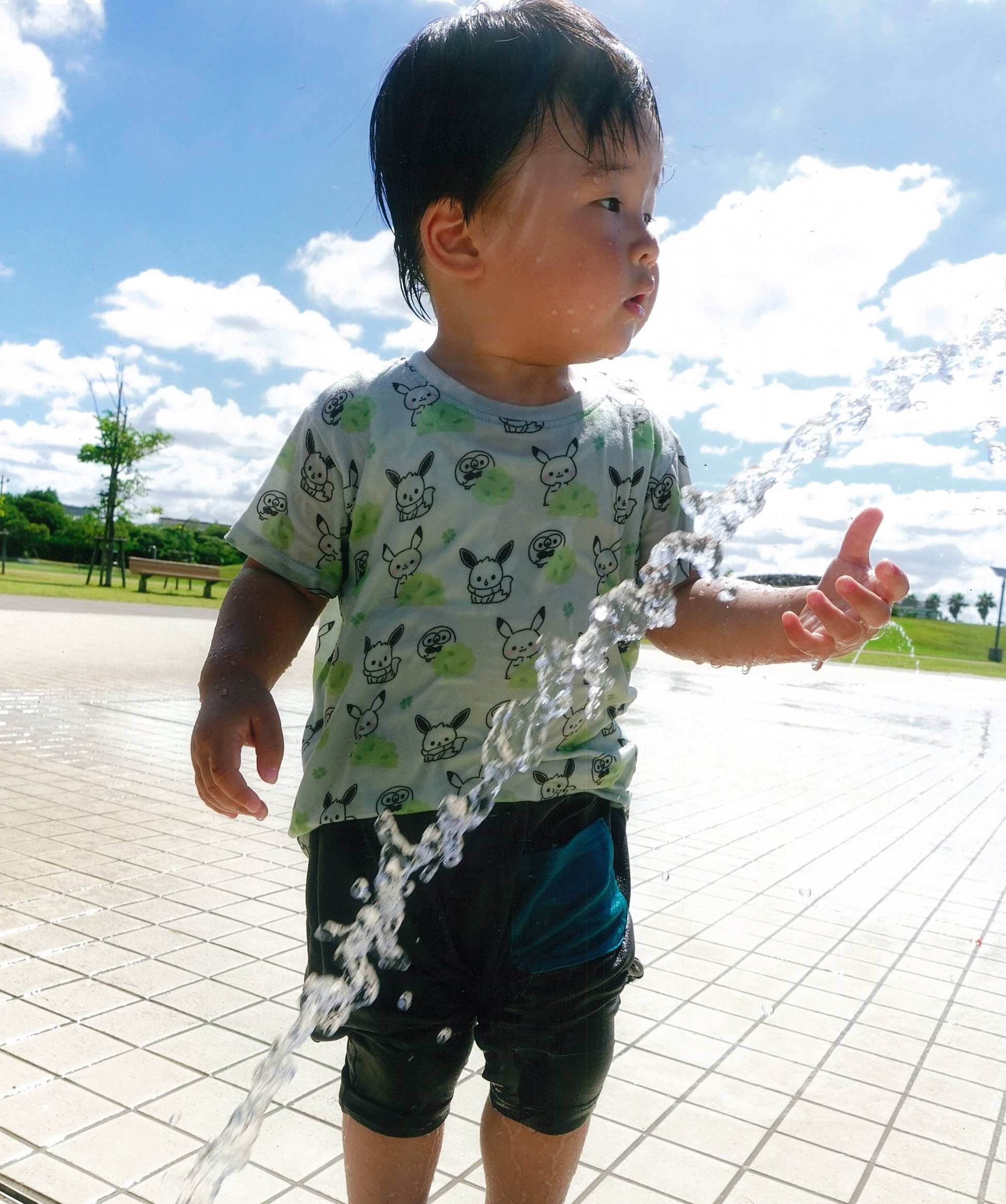 三番瀬で初めての水遊び