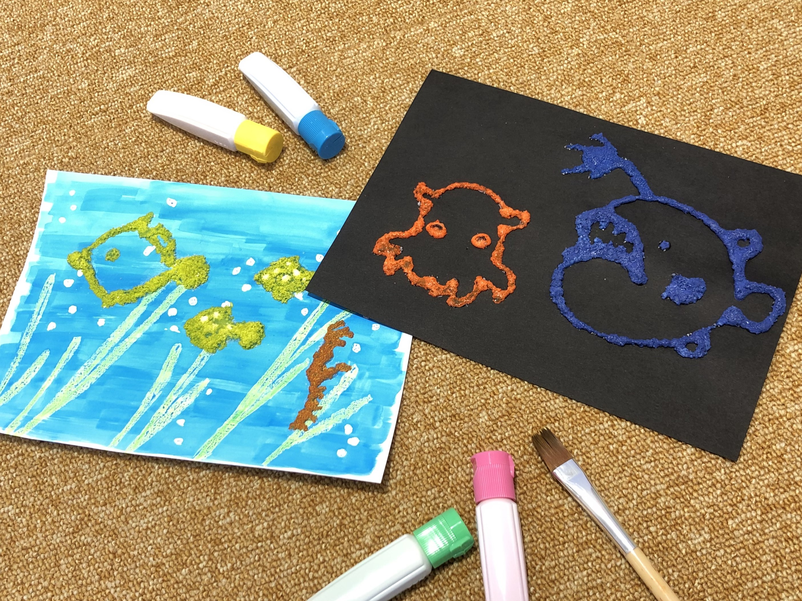 「塩でお絵かき! ソルトペインティング」