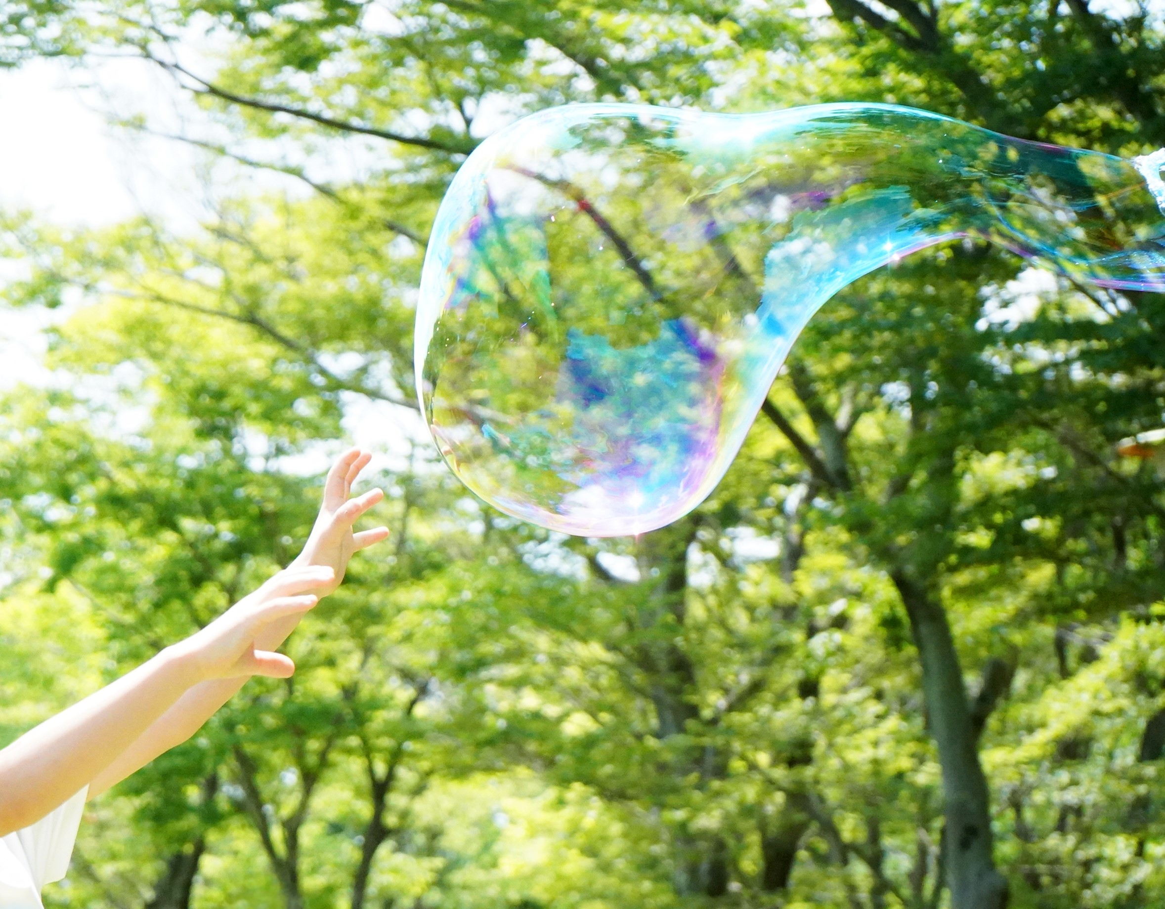 ちびっこ集まれ!かんたんアート「大きなシャボン玉をつくろう」