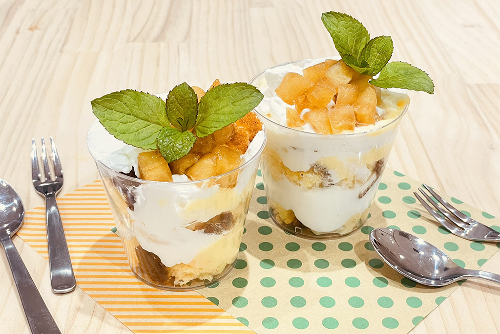 ふなばしを食べつくそう「梨カスタードパフェ」