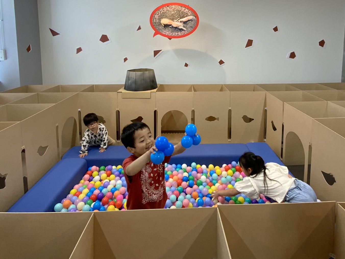 ボールプールで遊ぶ子どもたちの画像